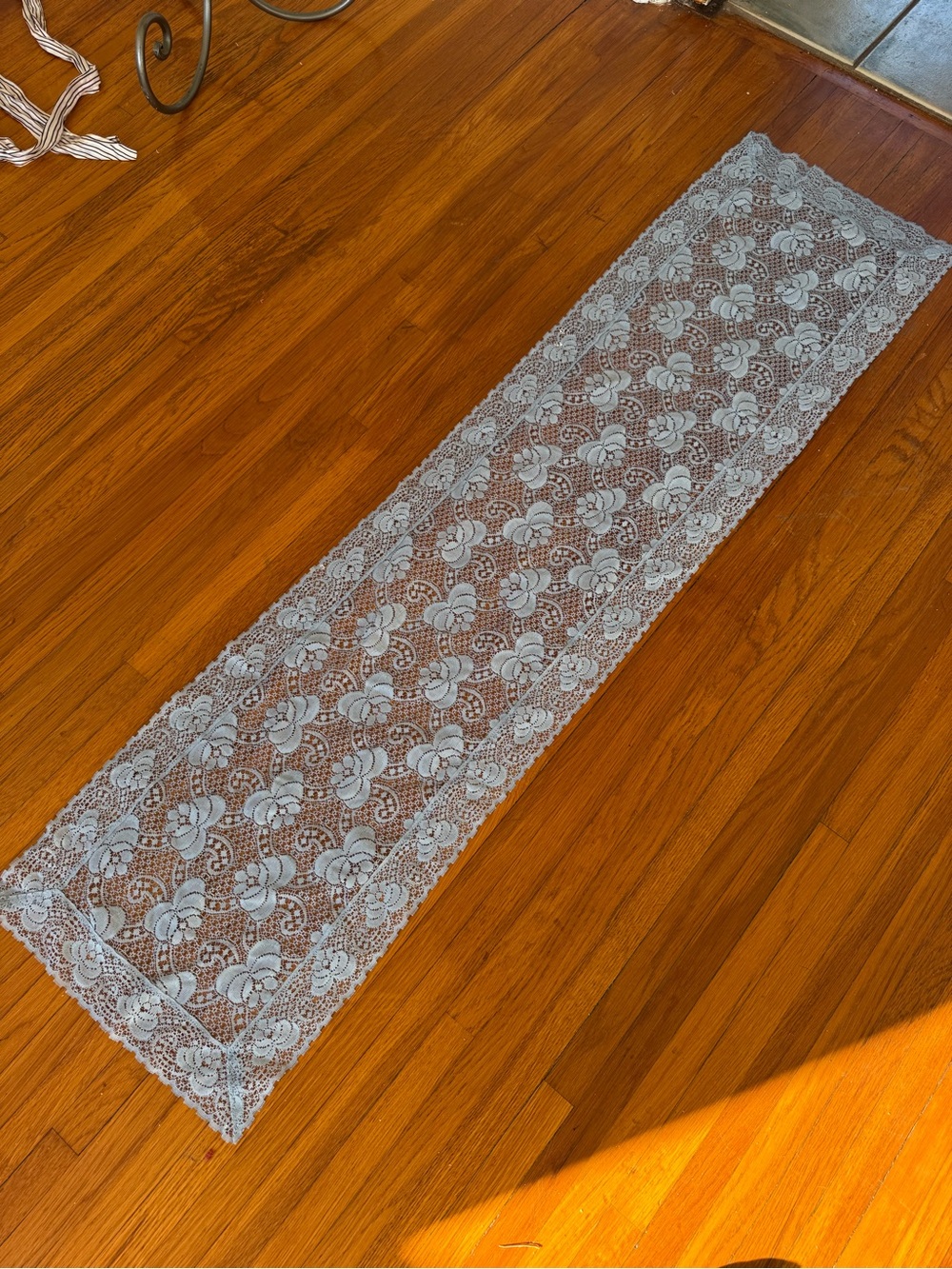 Powder Blue Lace runner